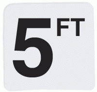 Pool 5 FT Depth Marker Vinyl Stick On 6 In x 6 In