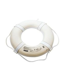 White Foam Ring Buoy - Coast Guard Approved